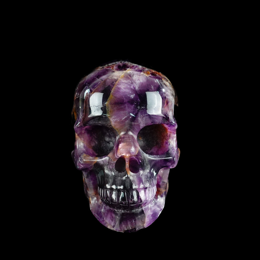 4.5" Dream Amethyst Hand Carved Crystal Realistic Skull