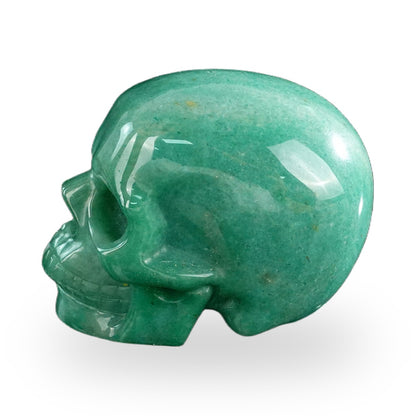 Kindred Vein 3" Green Aventurine Hand Carved Crystal Realistic Skull Sculpture (SKU: SKH30GA04) - Photo 29