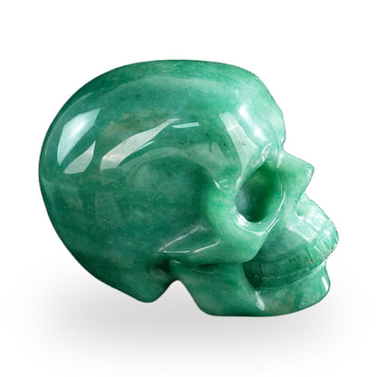 Kindred Vein 3" Green Aventurine Hand Carved Crystal Realistic Skull Sculpture (SKU: SKH30GA05) - Photo 35