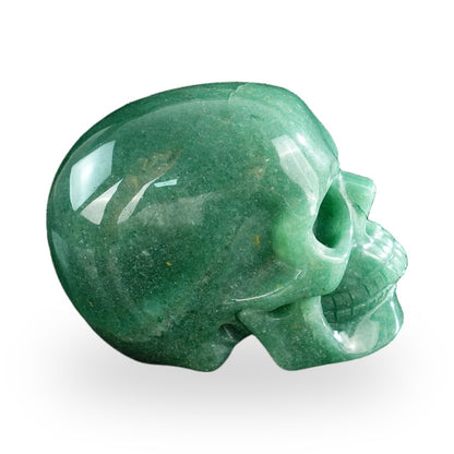 Kindred Vein 3" Green Aventurine Hand Carved Crystal Realistic Skull Sculpture (SKU: SKH30GA10) - Photo 77