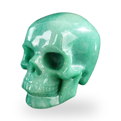 Kindred Vein 3" Green Aventurine Hand Carved Crystal Realistic Skull Sculpture (SKU: SKH30GA11) - Photo 87