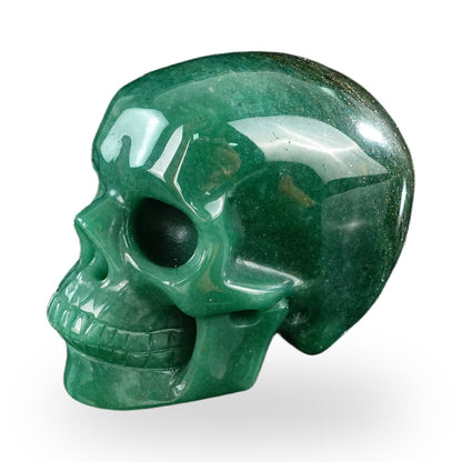 Kindred Vein 3" Green Aventurine Hand Carved Crystal Realistic Skull Sculpture (SKU: SKH30GA13) - Photo 102