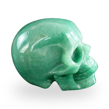 Kindred Vein 3" Green Aventurine Hand Carved Crystal Realistic Skull Sculpture (SKU: SKH30GA14) - Photo 107