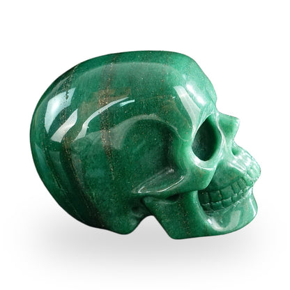 Kindred Vein 3" Green Aventurine Hand Carved Crystal Realistic Skull Sculpture (SKU: SKH30GA15) - Photo 115