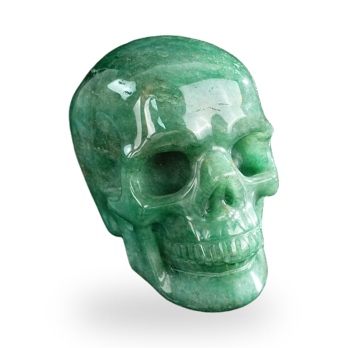 Kindred Vein 3" Green Aventurine Hand Carved Crystal Realistic Skull Sculpture (SKU: SKH30GA16) - Photo 121