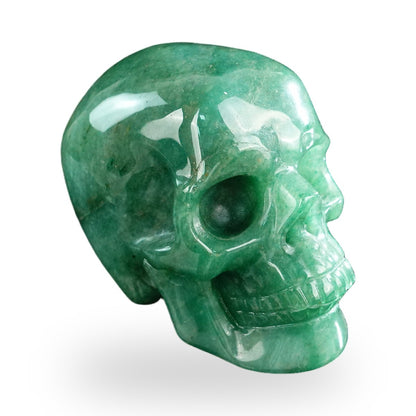 Kindred Vein 3" Green Aventurine Hand Carved Crystal Realistic Skull Sculpture (SKU: SKH30GA17) - Photo 129