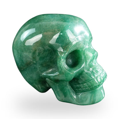 Kindred Vein 3" Green Aventurine Hand Carved Crystal Realistic Skull Sculpture (SKU: SKH30GA17) - Photo 130