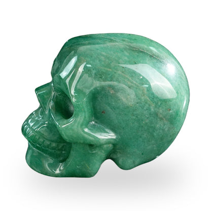 Kindred Vein 3" Green Aventurine Hand Carved Crystal Realistic Skull Sculpture (SKU: SKH30GA17) - Photo 132