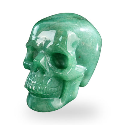 Kindred Vein 3" Green Aventurine Hand Carved Crystal Realistic Skull Sculpture (SKU: SKH30GA17) - Photo 134