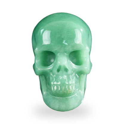 Kindred Vein 3" Green Aventurine Hand Carved Crystal Realistic Skull Sculpture (SKU: SKH30GA18) - Photo 135