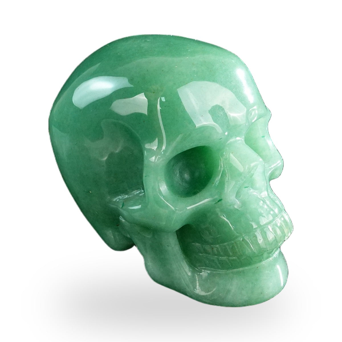Kindred Vein 3" Green Aventurine Hand Carved Crystal Realistic Skull Sculpture (SKU: SKH30GA18) - Photo 138