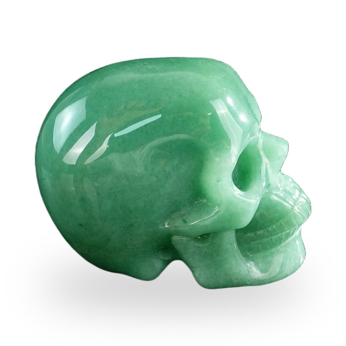Kindred Vein 3" Green Aventurine Hand Carved Crystal Realistic Skull Sculpture (SKU: SKH30GA18) - Photo 140