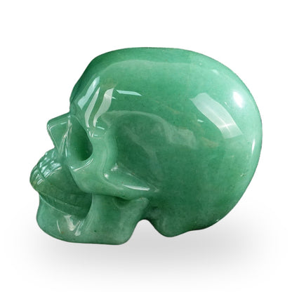 Kindred Vein 3" Green Aventurine Hand Carved Crystal Realistic Skull Sculpture (SKU: SKH30GA18) - Photo 141
