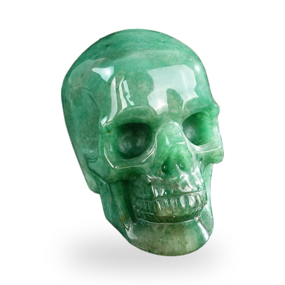 Kindred Vein 3" Green Aventurine Hand Carved Crystal Realistic Skull Sculpture (SKU: SKH30GA19) - Photo 144
