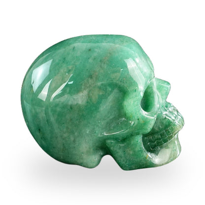Kindred Vein 3" Green Aventurine Hand Carved Crystal Realistic Skull Sculpture (SKU: SKH30GA19) - Photo 147