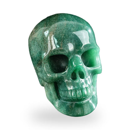 Kindred Vein 3" Green Aventurine Hand Carved Crystal Realistic Skull Sculpture (SKU: SKH30GA20) - Photo 154
