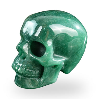 Kindred Vein 3" Green Aventurine Hand Carved Crystal Realistic Skull Sculpture (SKU: SKH30GA20) - Photo 158