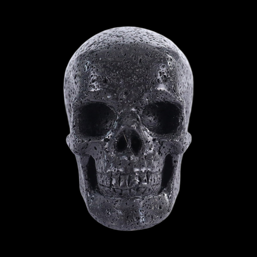 3" Hot Lava Stone Hand Carved Crystal Realistic Skull