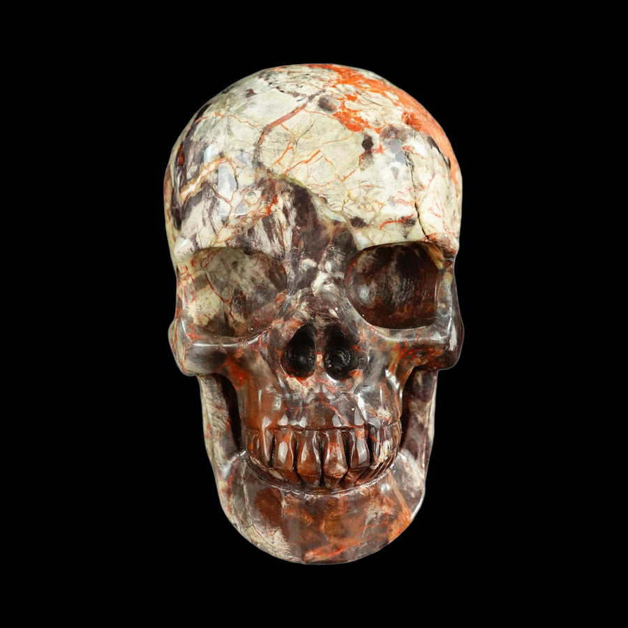 4.5" Money Agate Hand Carved Crystal Realistic Skull