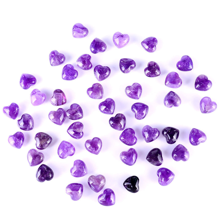 0.8" Dream Amethyst Hand Carved Crystal Heart