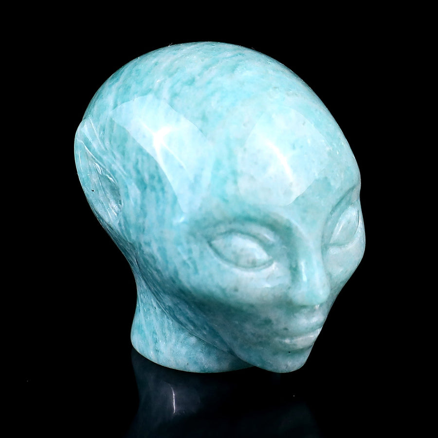 1.5" Amazonite Hand Carved Crystal Elf Alien