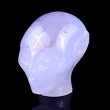 1.5" Blue Chalcedony Hand Carved Crystal Elf Alien