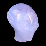 1.5" Blue Chalcedony Hand Carved Crystal Elf Alien