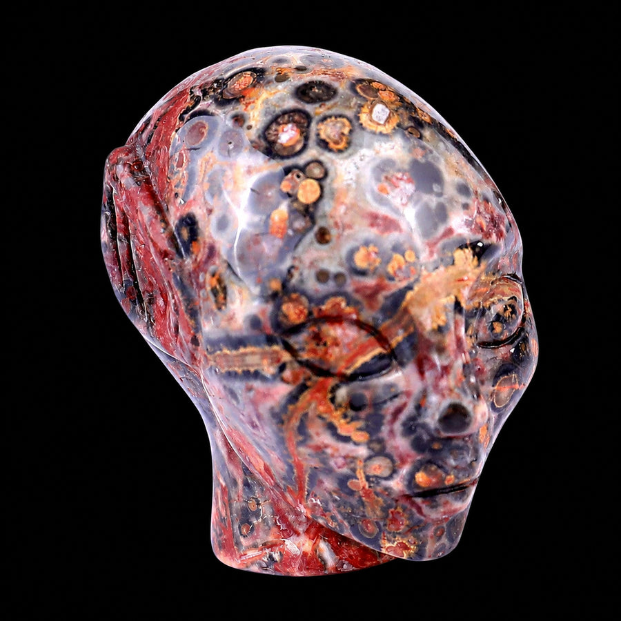 1.5" Leopard Skin Jasper Hand Carved Crystal Elf Alien