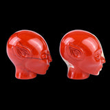 1.5" Red Jasper Hand Carved Crystal Elf Alien