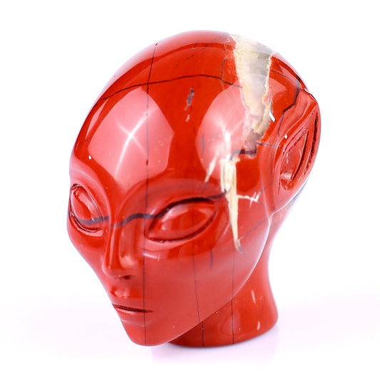Kindred Vein 1.5" Red Jasper Hand Carved Crystal Elf Alien Sculpture (SKU: 2100201) - Photo 1
