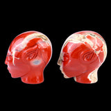 1.5" Red Jasper Hand Carved Crystal Elf Alien
