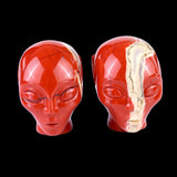 1.5" Red Jasper Hand Carved Crystal Elf Alien