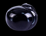 1.6" Black Obsidian Hand Carved Crystal Sleepy Cat