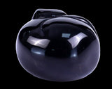 1.6" Black Obsidian Hand Carved Crystal Sleepy Cat