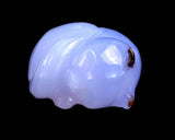 1.6" Blue Chalcedony Hand Carved Sleepy Cat