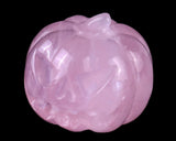 1.6" Rose Quartz Hand Carved Crystal Pumpkin