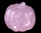 1.6" Rose Quartz Hand Carved Crystal Pumpkin
