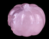 1.6" Rose Quartz Hand Carved Crystal Pumpkin