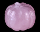 1.6" Rose Quartz Hand Carved Crystal Pumpkin