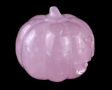 1.6" Rose Quartz Hand Carved Crystal Pumpkin