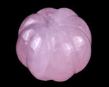 1.6" Rose Quartz Hand Carved Crystal Pumpkin