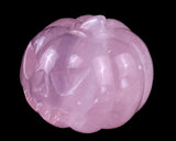 1.6" Rose Quartz Hand Carved Crystal Pumpkin