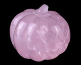 1.6" Rose Quartz Hand Carved Crystal Pumpkin