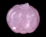 1.6" Rose Quartz Hand Carved Crystal Pumpkin