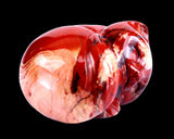 1.6" Red Jasper Hand Carved Crystal Sleepy Cat
