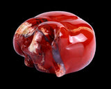 1.6" Red Jasper Hand Carved Crystal Sleepy Cat