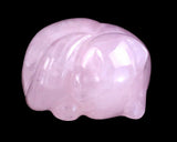 1.6" Rose Quartz Hand Carved Crystal Sleepy Cat
