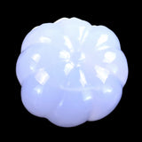 1.7" Natural Blue Chalcedony Hand Carved Crystal Pumpkin, Halloween Gift