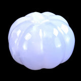 1.7" Natural Blue Chalcedony Hand Carved Crystal Pumpkin, Halloween Gift