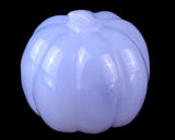 1.7" Blue Chalcedony Hand Carved Crystal Pumpkin